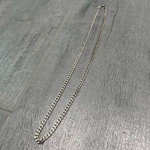 Vintage silver curb chain necklace